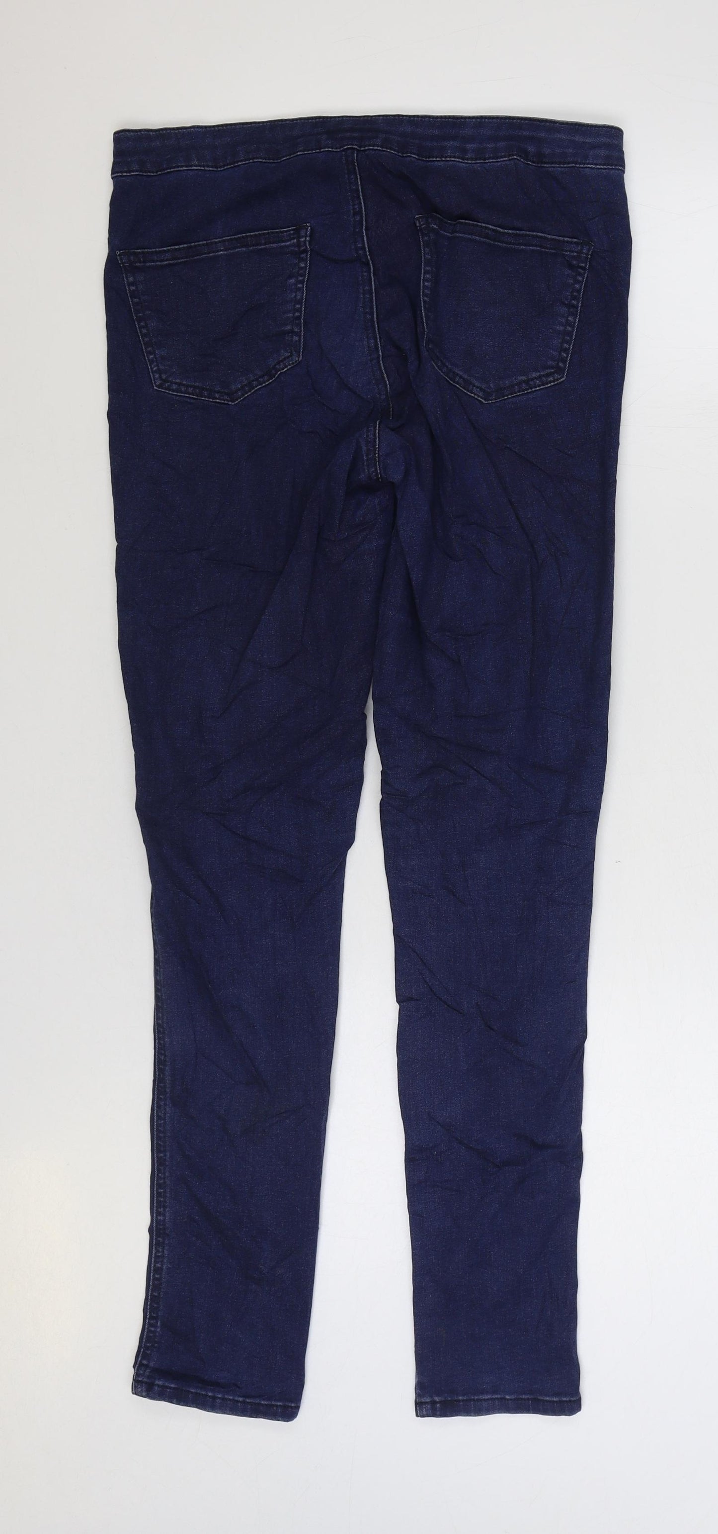 waredenim Womens Blue Cotton Skinny Jeans Size 12 L30 in Regular Zip