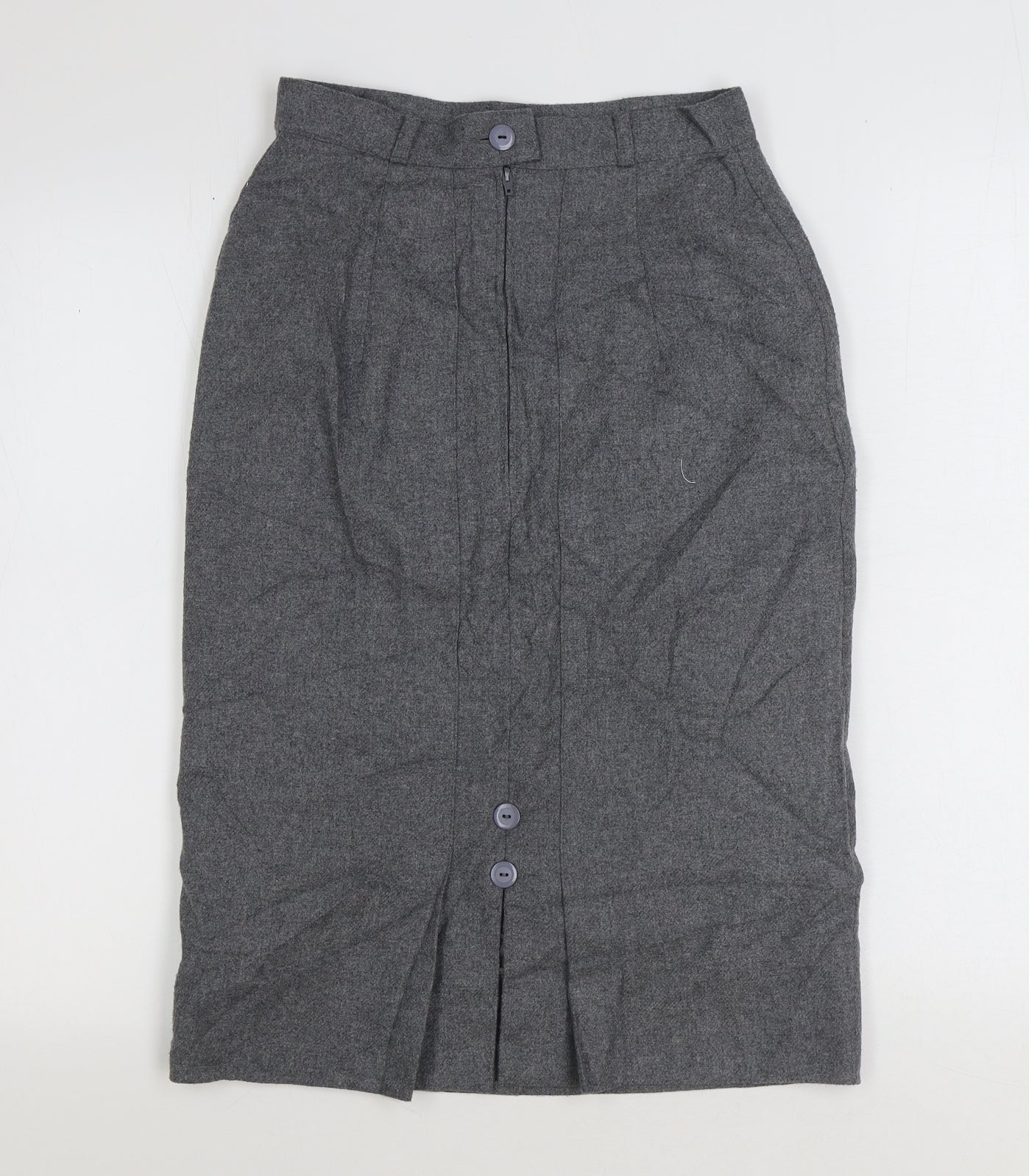 Canda Womens Grey Acrylic Straight & Pencil Skirt Size 10 Zip