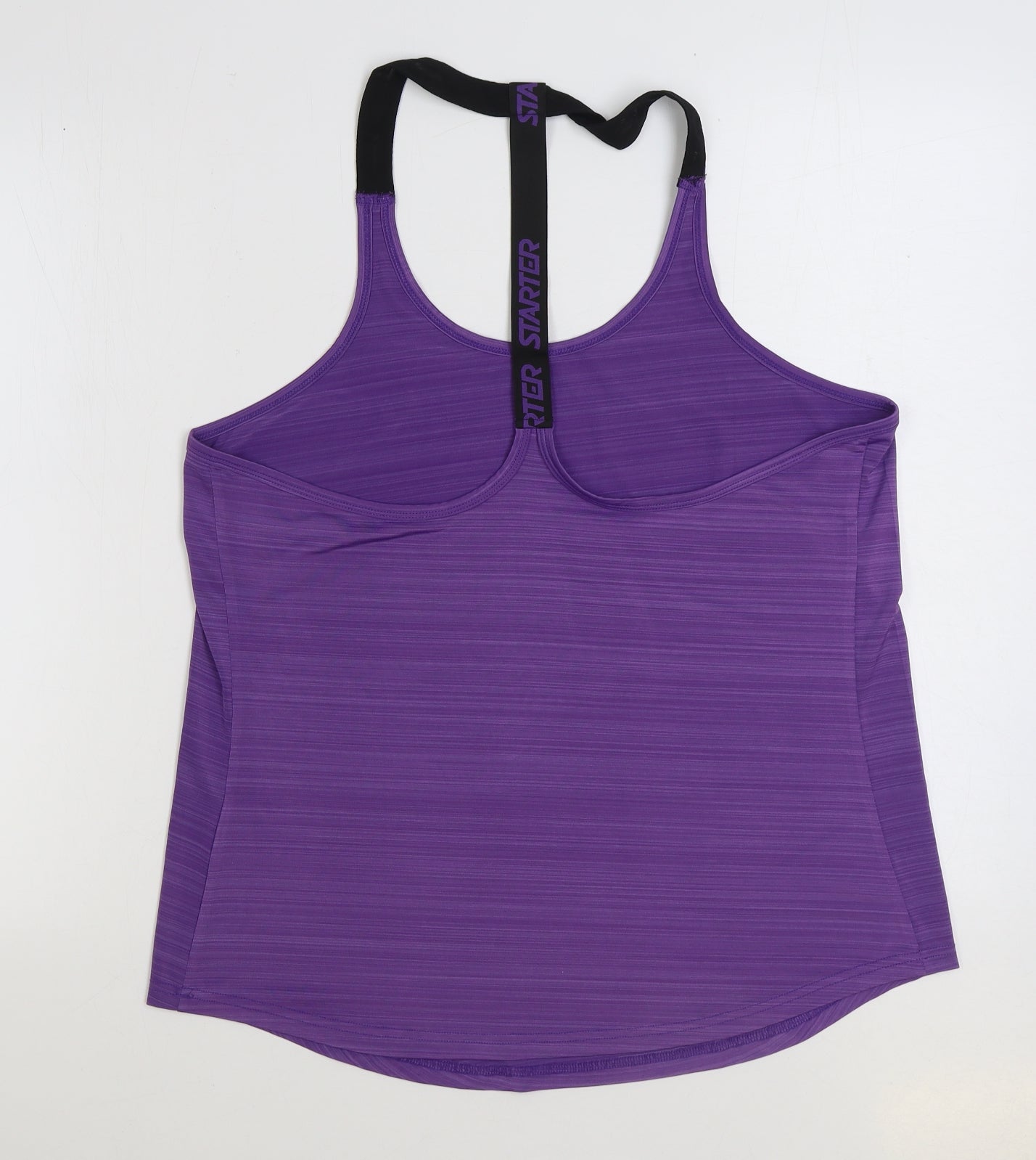 Never Stop Womens Purple Polyester Basic Tank Size L Scoop Neck Pullover