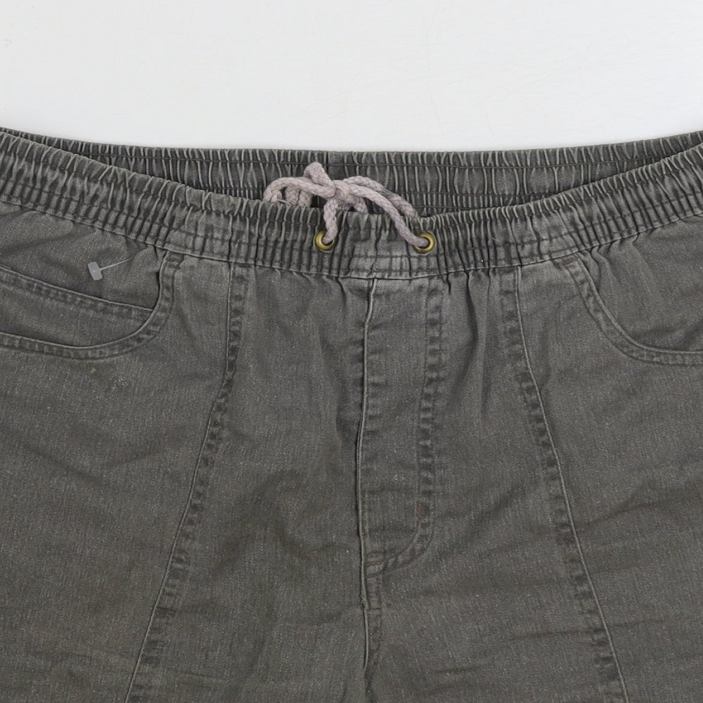 Old Ireland Mens Grey Cotton Bermuda Shorts Size 34 in L7 in Regular Zip
