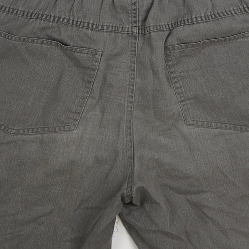 Old Ireland Mens Grey Cotton Bermuda Shorts Size 34 in L7 in Regular Zip