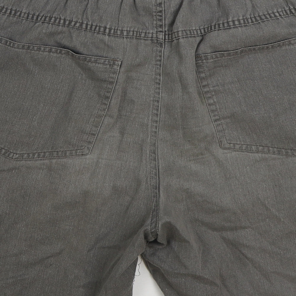 Old Ireland Mens Grey Cotton Bermuda Shorts Size 34 in L7 in Regular Zip