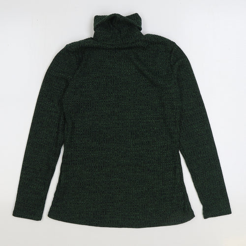 Preworn Womens Green Roll Neck Viscose Pullover Jumper Size S