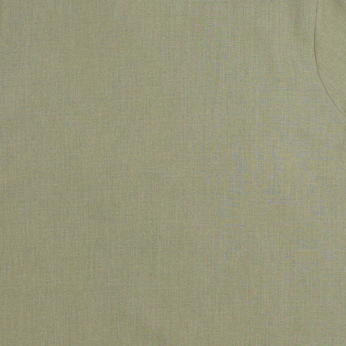 EWM Womens Beige Polyester Basic Button-Up Size 16 Collared