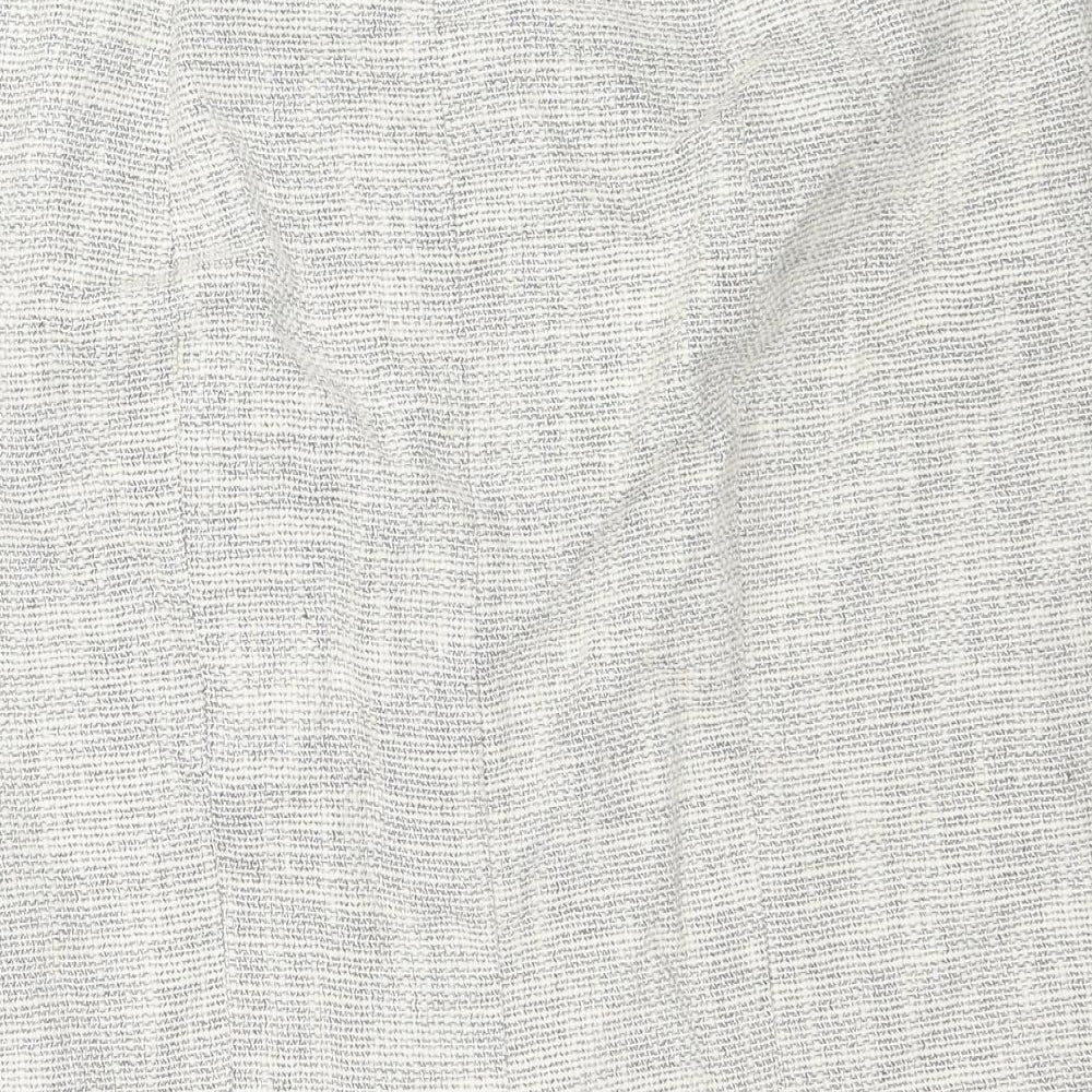 Hobbs Womens Beige Geometric Cotton A-Line Skirt Size 14 Zip