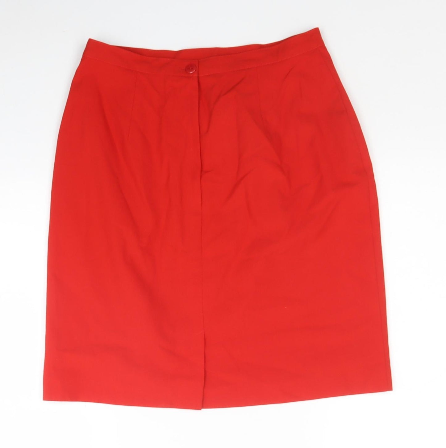 Today's Woman Womens Red Polyester A-Line Skirt Size 12 Zip