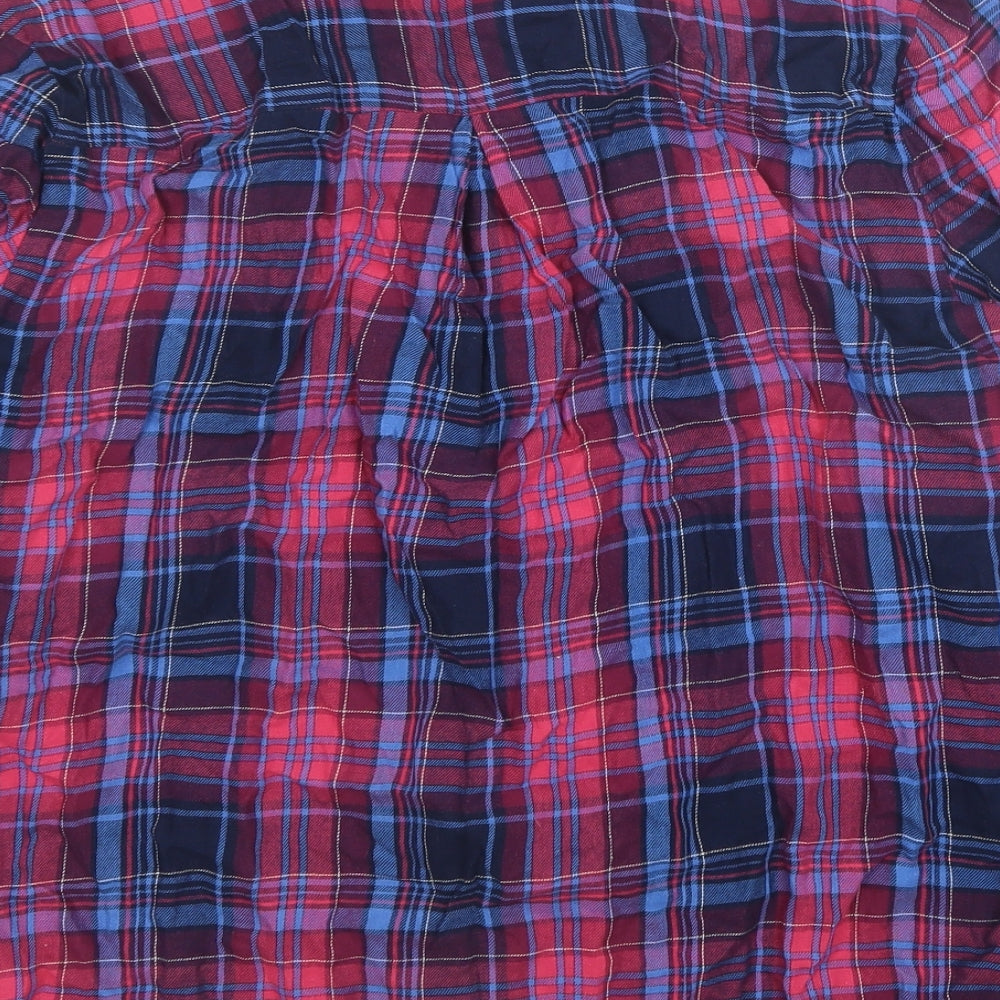 George Womens Multicoloured Plaid Cotton Basic Button-Up Size 18 Collared