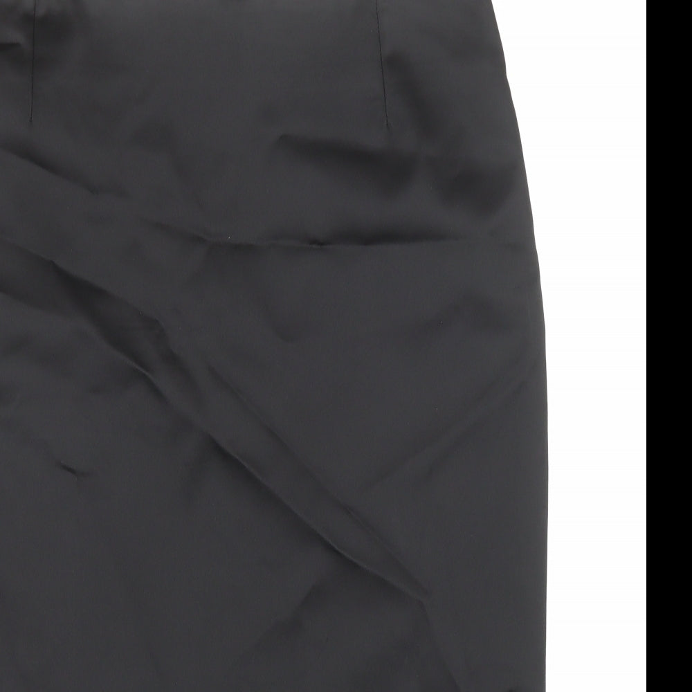 Convo Womens Black Acetate Straight & Pencil Skirt Size 14 Zip