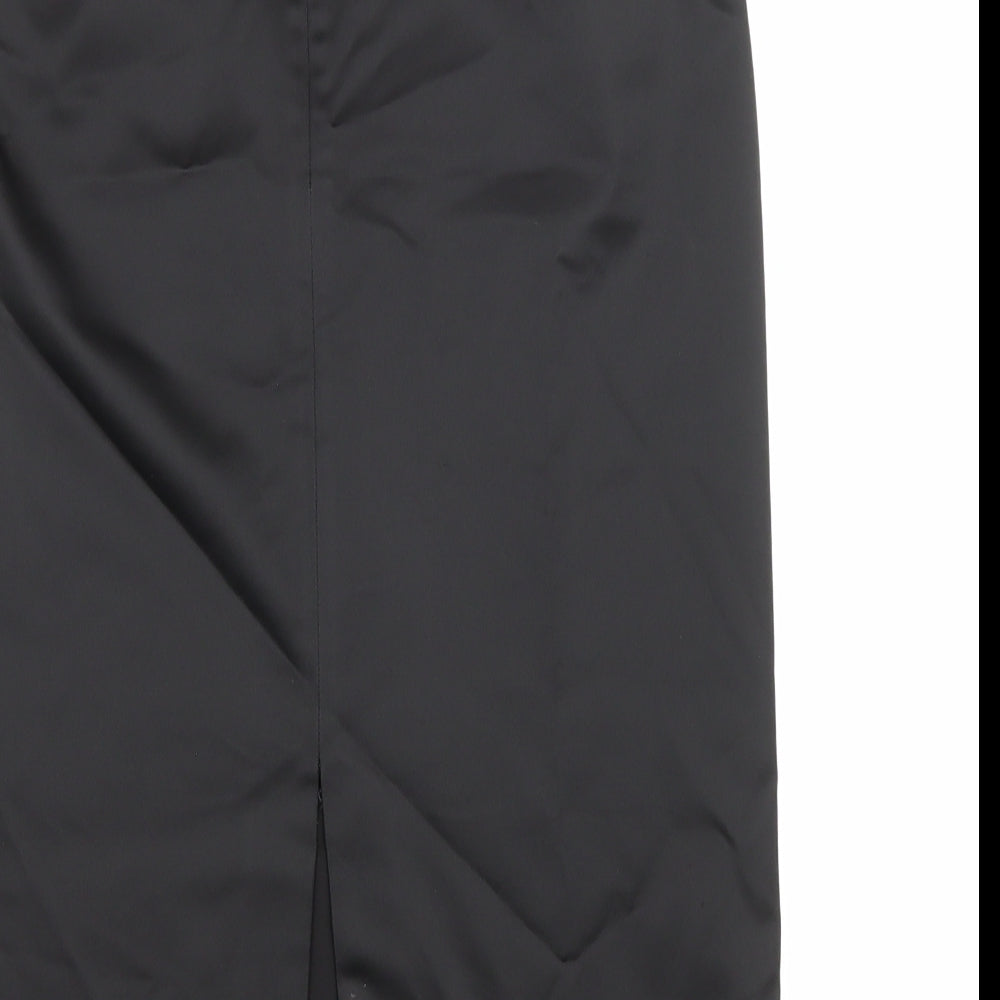 Convo Womens Black Acetate Straight & Pencil Skirt Size 14 Zip
