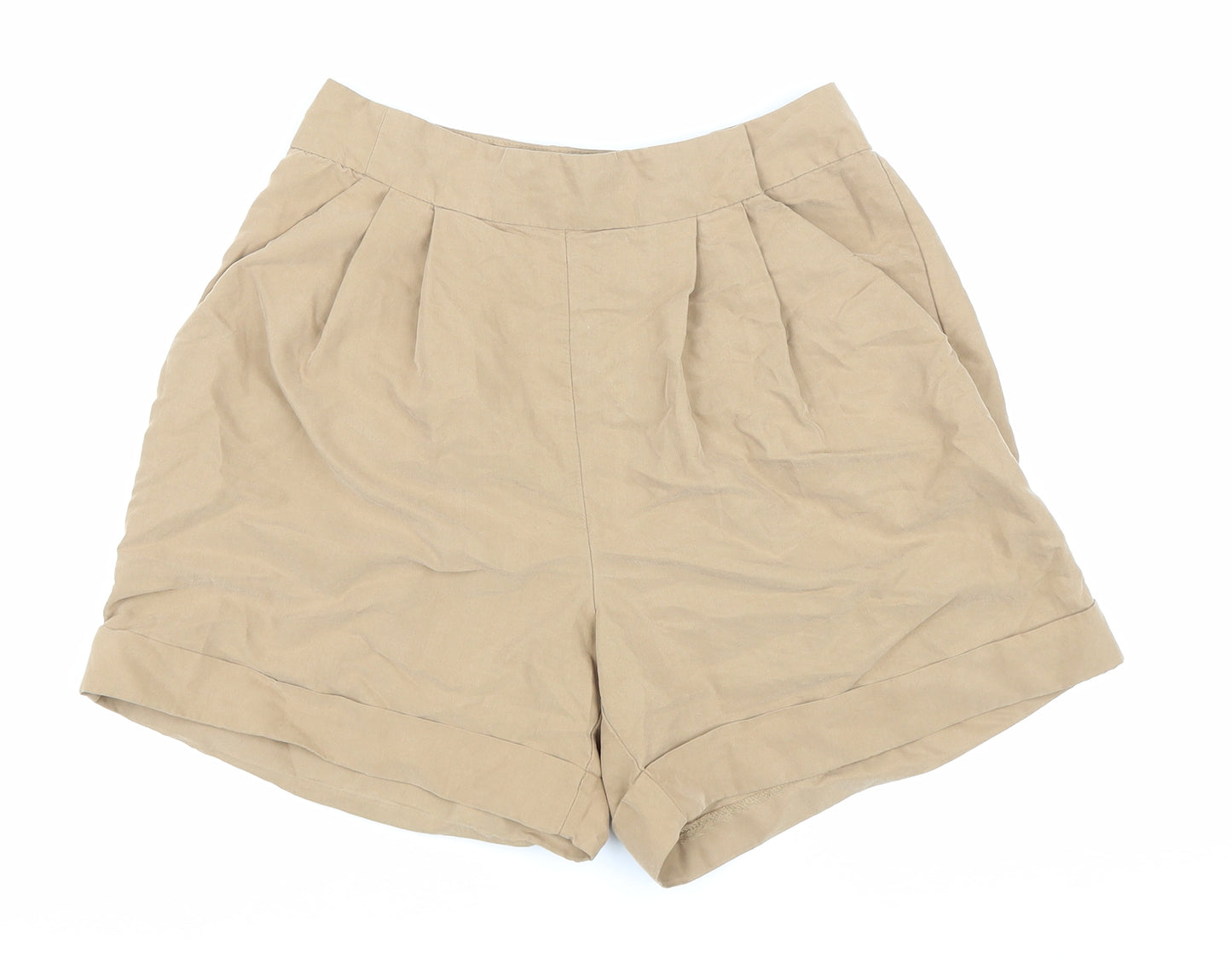 Topshop Womens Brown Modal Bermuda Shorts Size 8 L4 in Regular Button