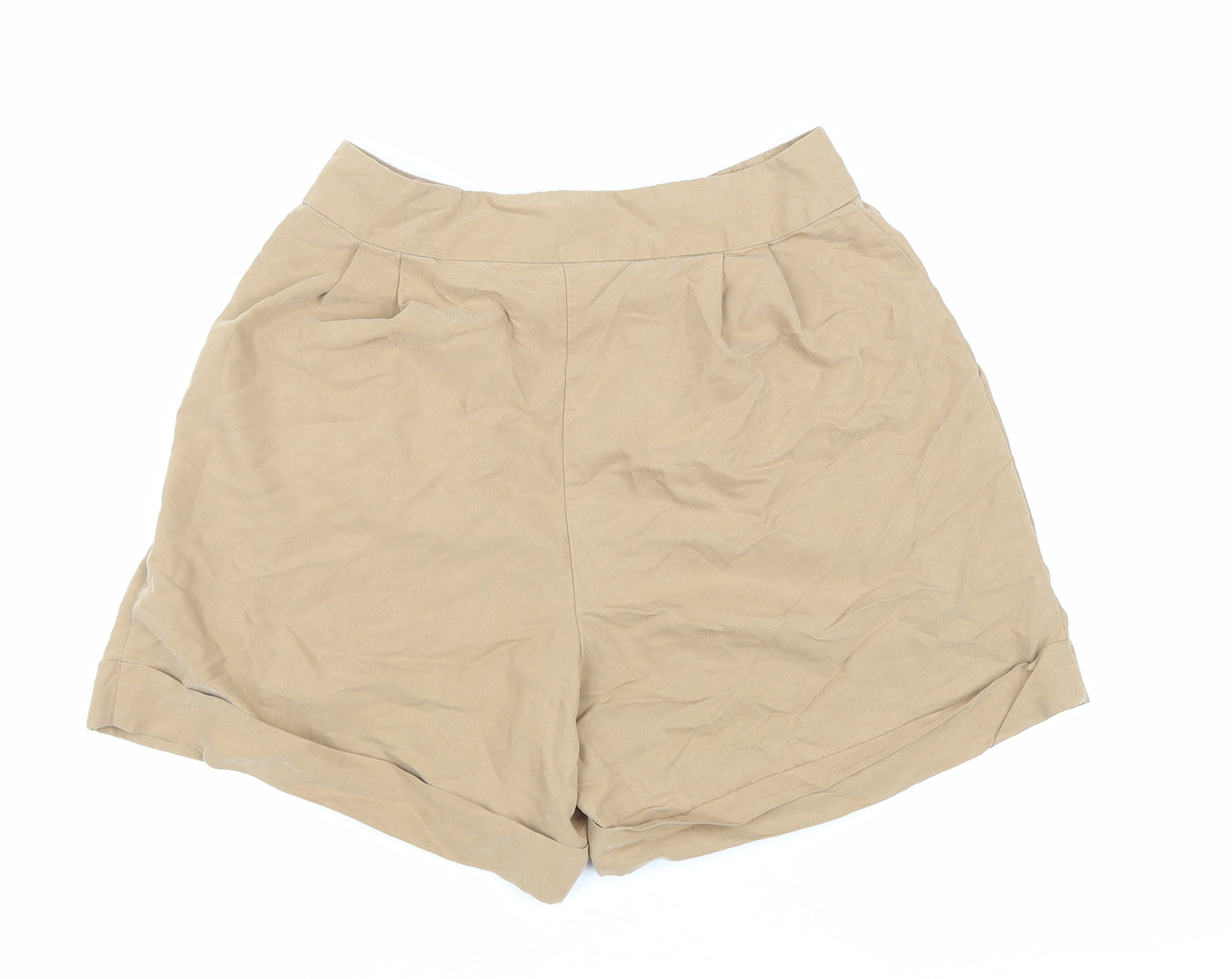 Topshop Womens Brown Modal Bermuda Shorts Size 8 L4 in Regular Button