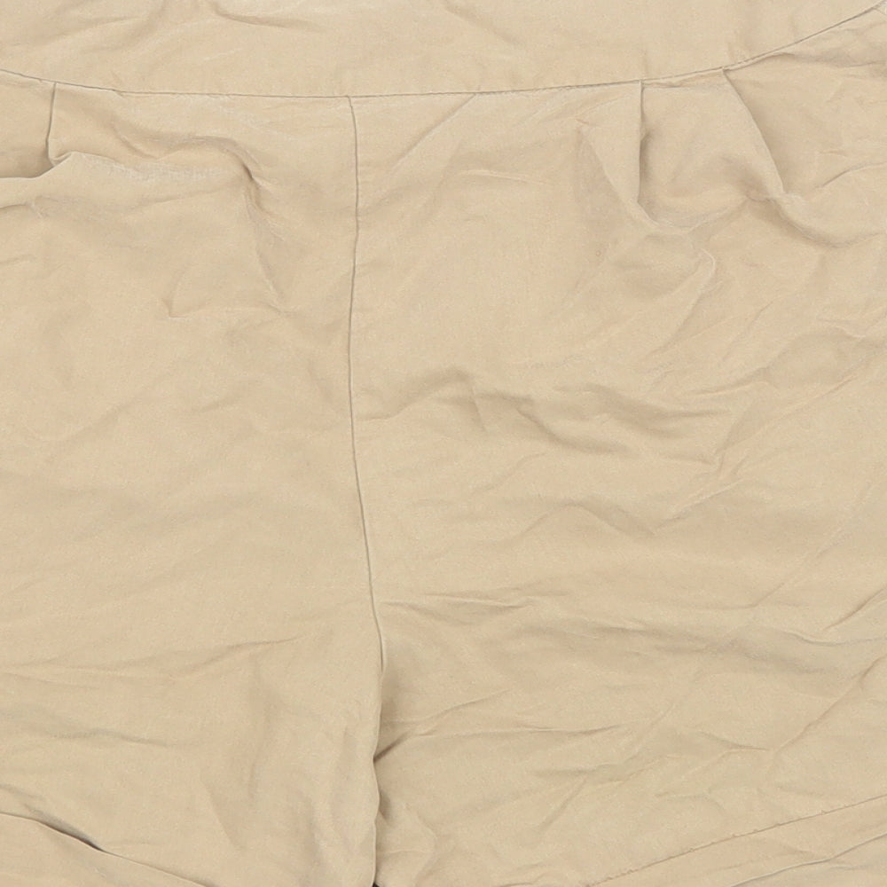 Topshop Womens Brown Modal Bermuda Shorts Size 8 L4 in Regular Button