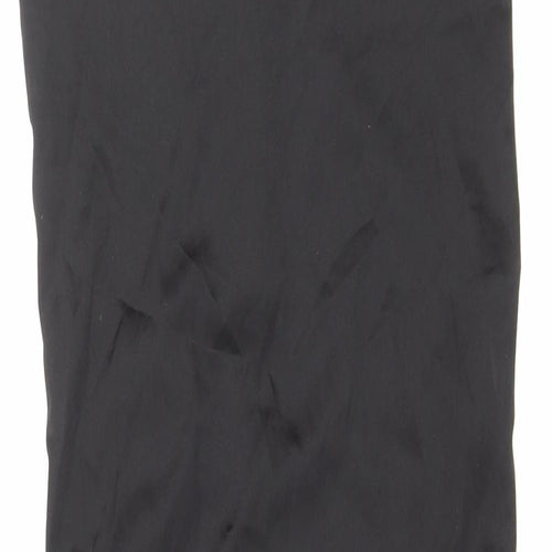 NaaNaa Womens Black Polyester Tank Dress Size 8 Square Neck Zip - Lace up back