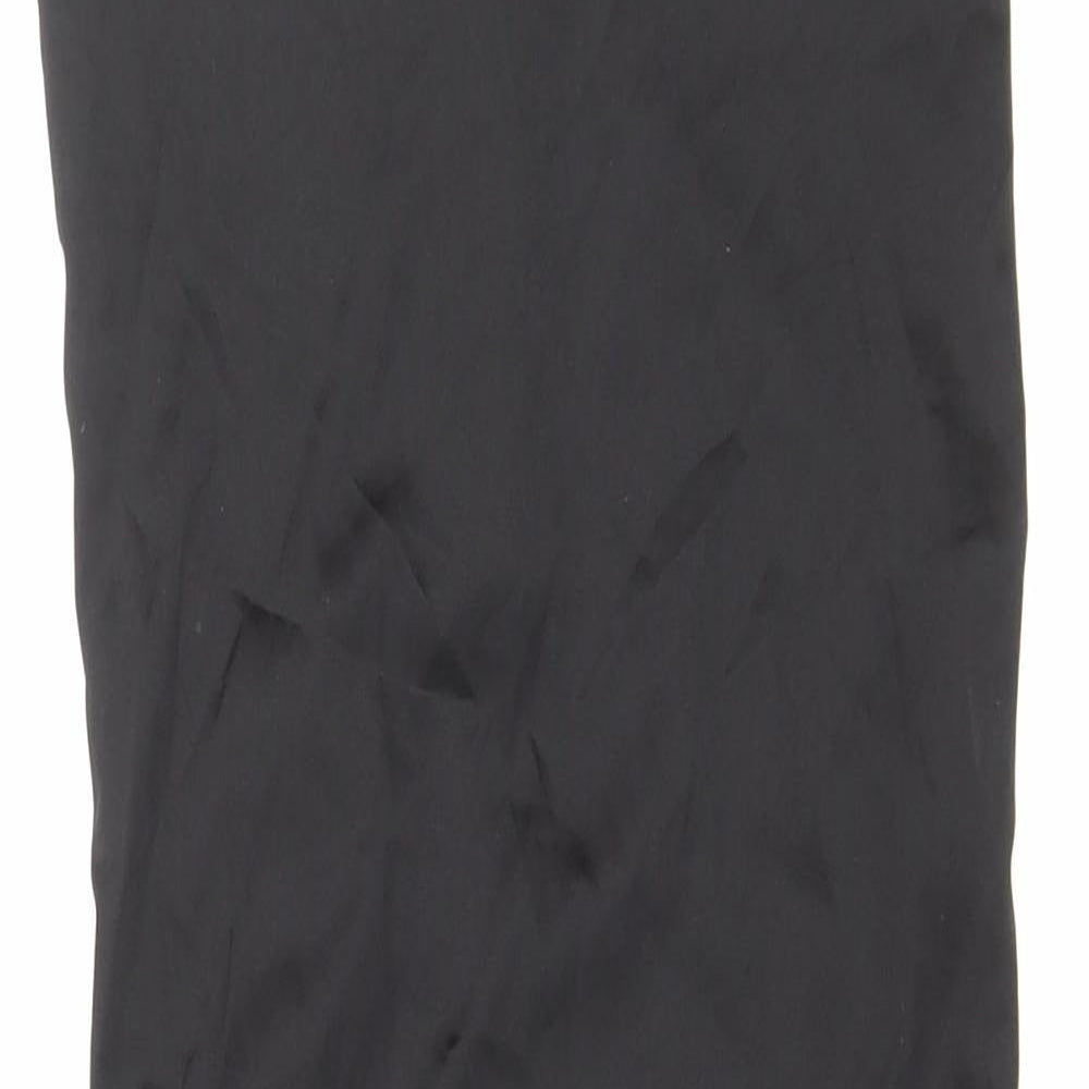 NaaNaa Womens Black Polyester Tank Dress Size 8 Square Neck Zip - Lace up back