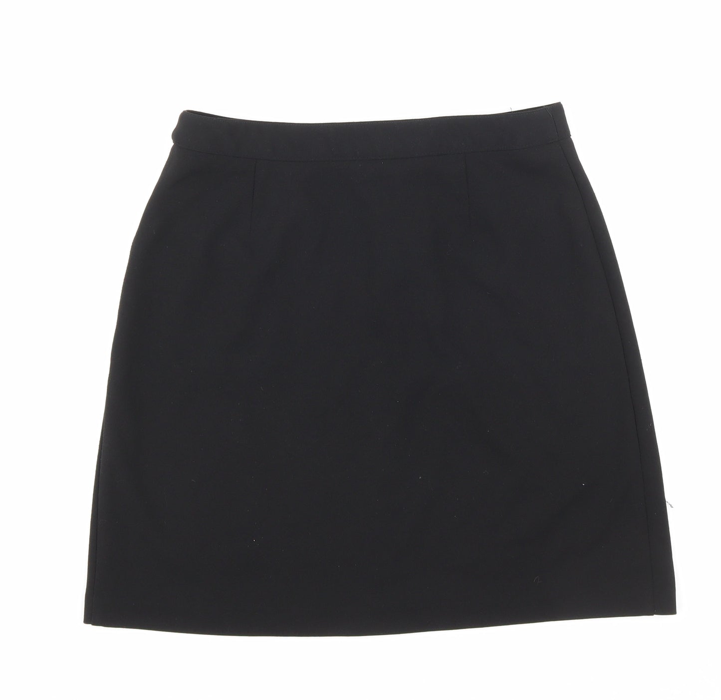 Matalan Womens Black Polyester A-Line Skirt Size 10 Zip
