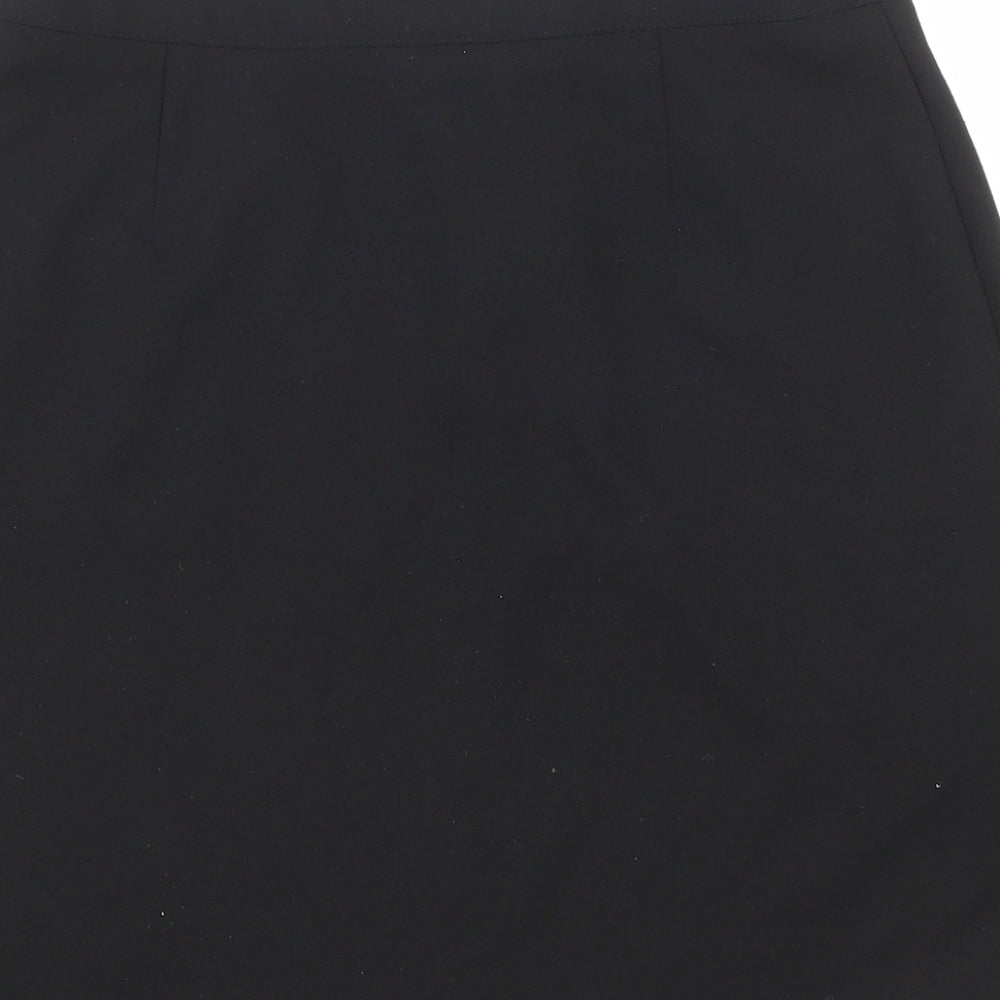Matalan Womens Black Polyester A-Line Skirt Size 10 Zip