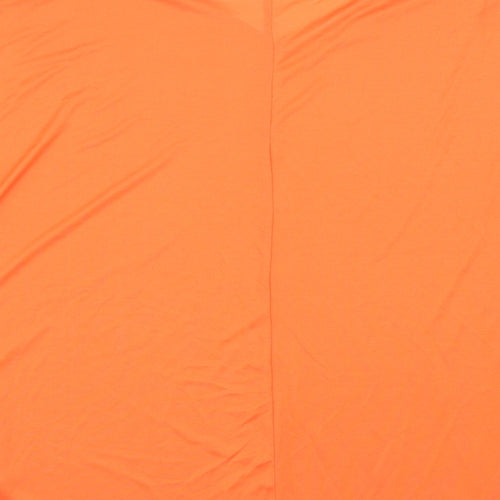 Marina Kaneva Womens Orange Polyester Basic Blouse Size 22 Round Neck