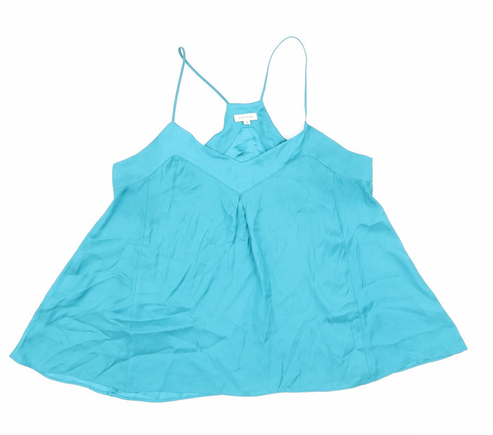 River Island Womens Blue Polyester Camisole T-Shirt Size 10 V-Neck