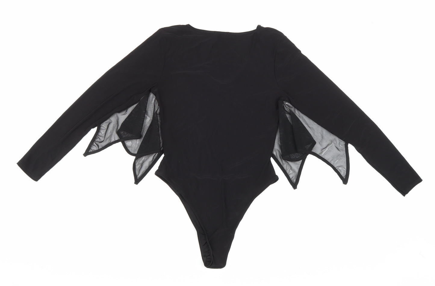 Nasty Gal Womens Black Polyester Bodysuit One-Piece Size 8 Snap