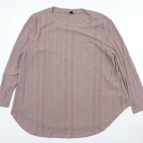 SheIn Womens Pink Polyester Pullover Sweatshirt Size XL Pullover