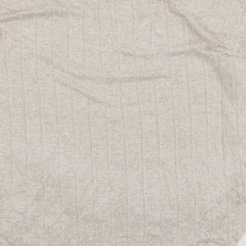 Primark Womens Beige Round Neck Viscose Pullover Jumper Size M