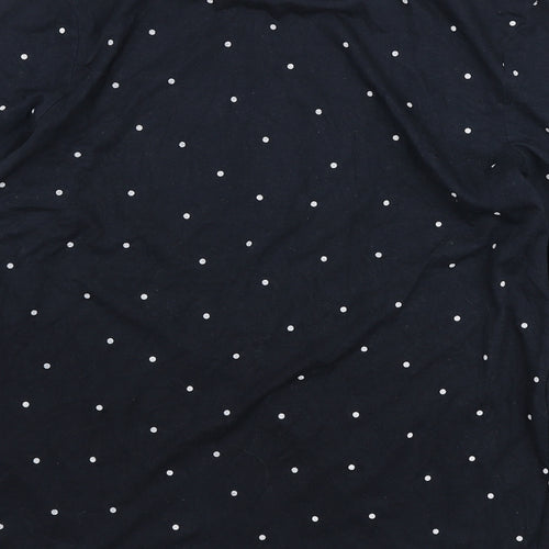 Topshop Womens Blue Polka Dot Cotton Basic T-Shirt Size S Round Neck - Baby Dreaming
