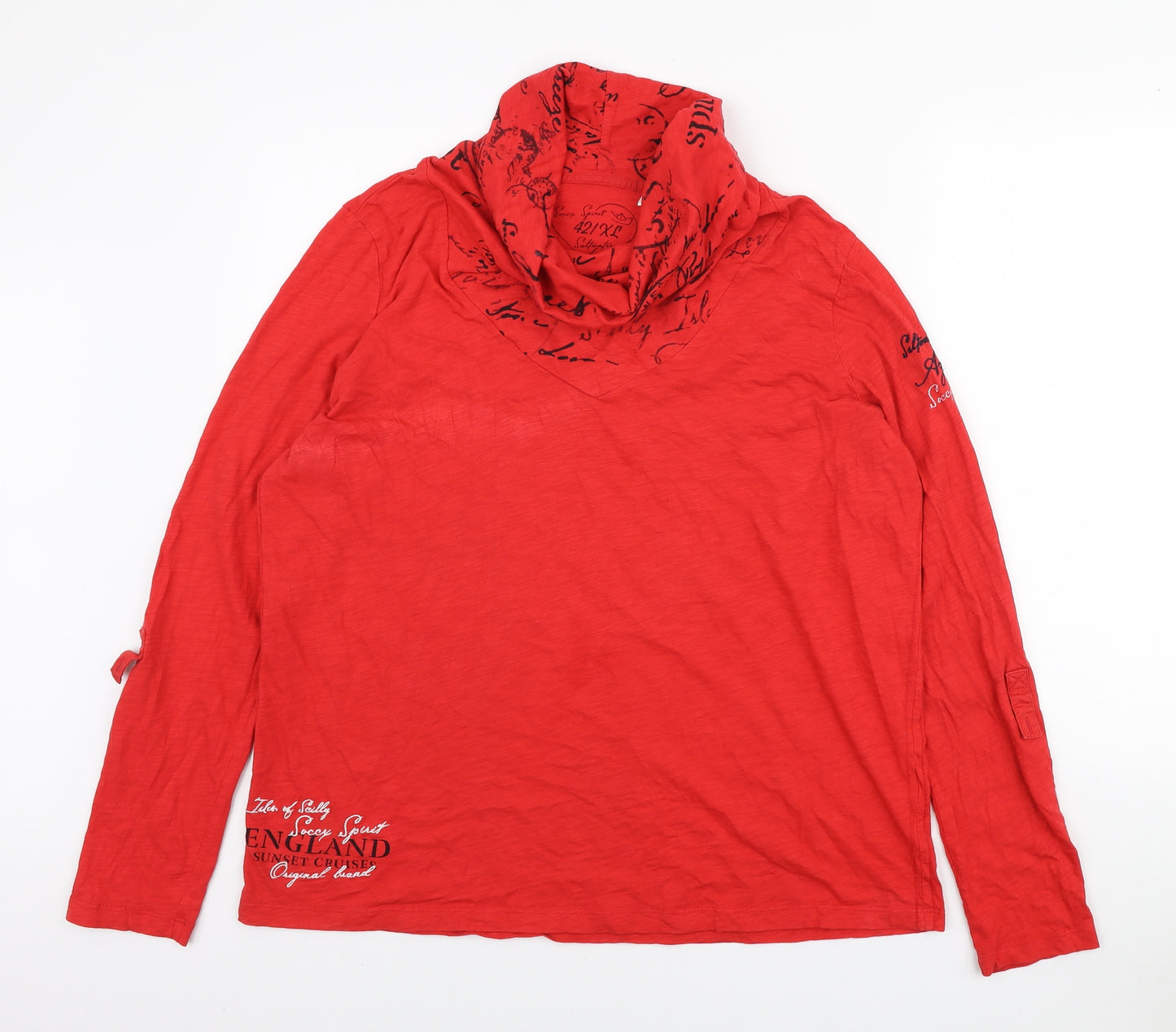 Soccx Womens Red Cotton Pullover Sweatshirt Size XL Pullover - England