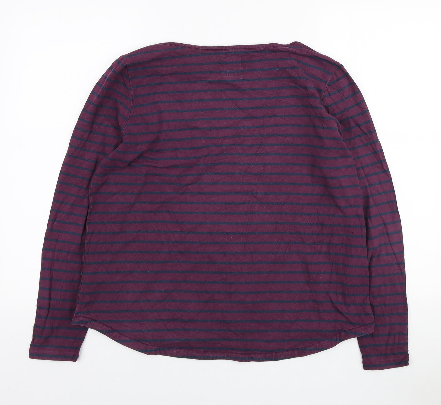 Fat Face Womens Purple Striped Cotton Pullover Sweatshirt Size 16 Pullover