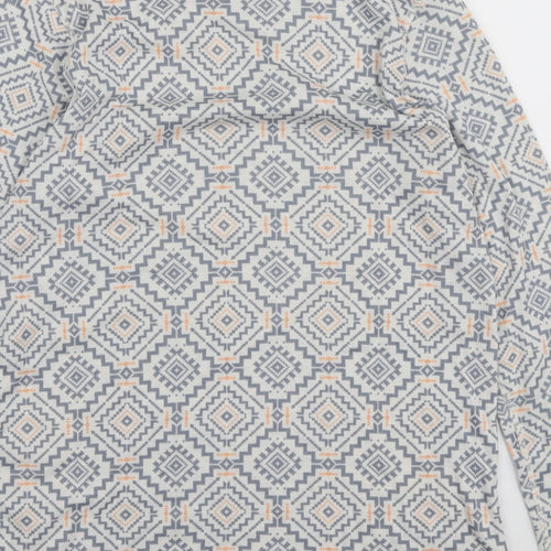 Crivit Womens Multicoloured Geometric Polyester Basic T-Shirt Size 18 Round Neck