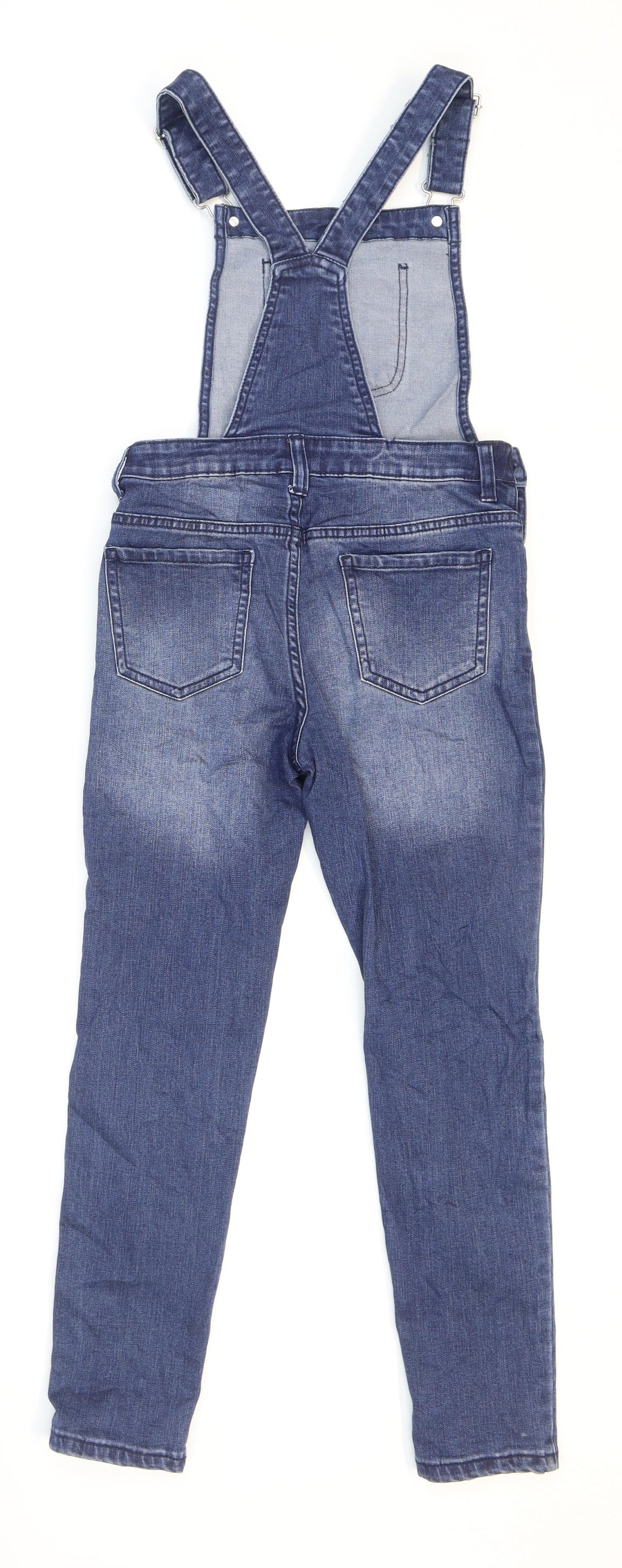 Denim 365 Girls Blue Cotton Dungaree One-Piece Size 9-10 Years L23 in Buckle