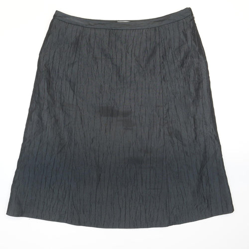 Klass Womens Grey Polyester Flare Skirt Size 20 Zip