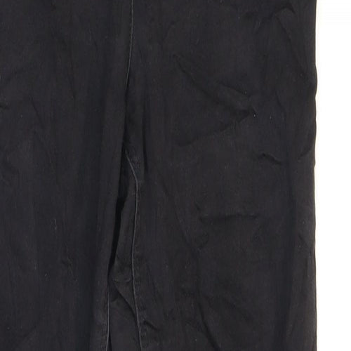Papaya Mens Black Cotton Skinny Jeans L27 in Regular Zip