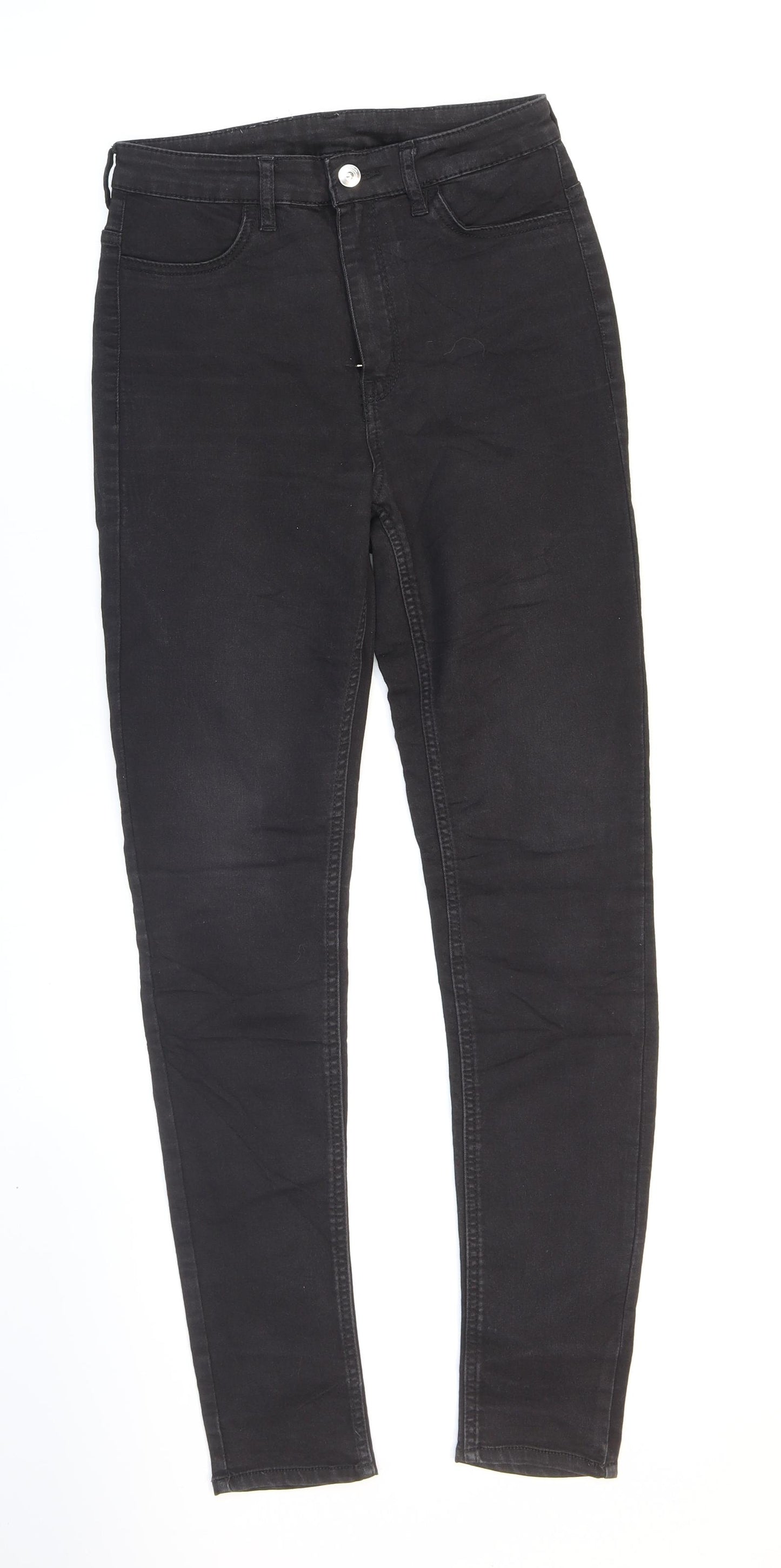 Divided Womens Black Cotton Skinny Jeans Size 10 L27 in Regular Zip