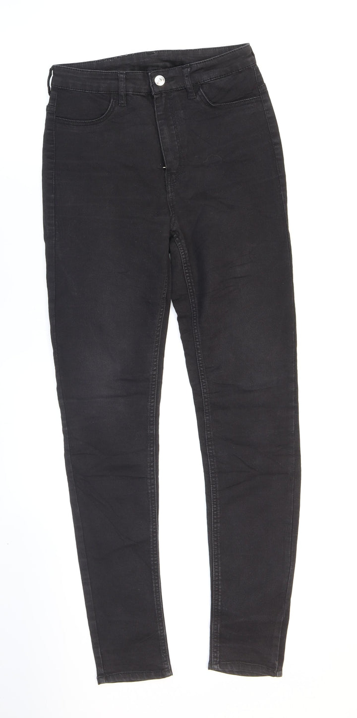 Divided Womens Black Cotton Skinny Jeans Size 10 L27 in Regular Zip