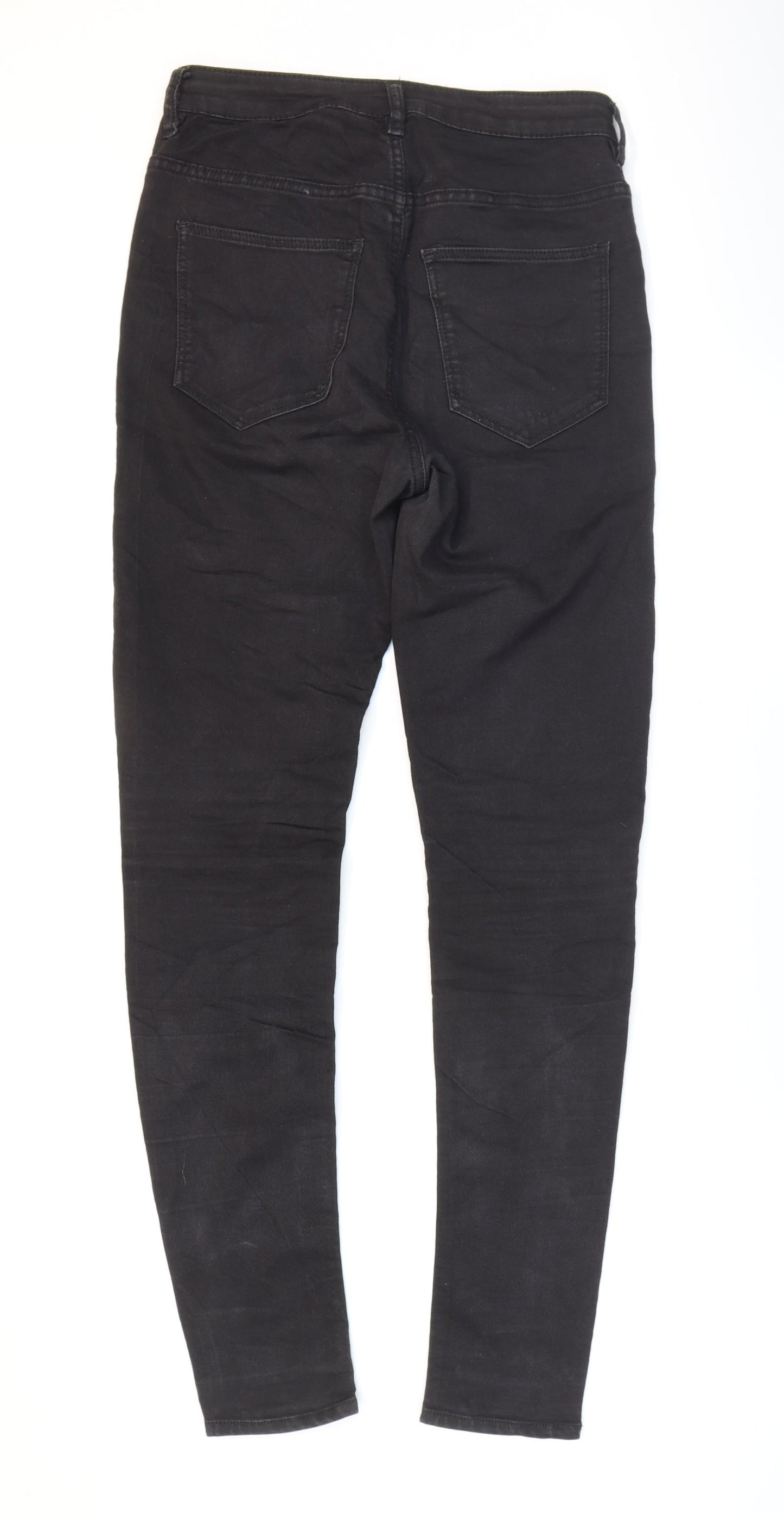 Divided Womens Black Cotton Skinny Jeans Size 10 L27 in Regular Zip