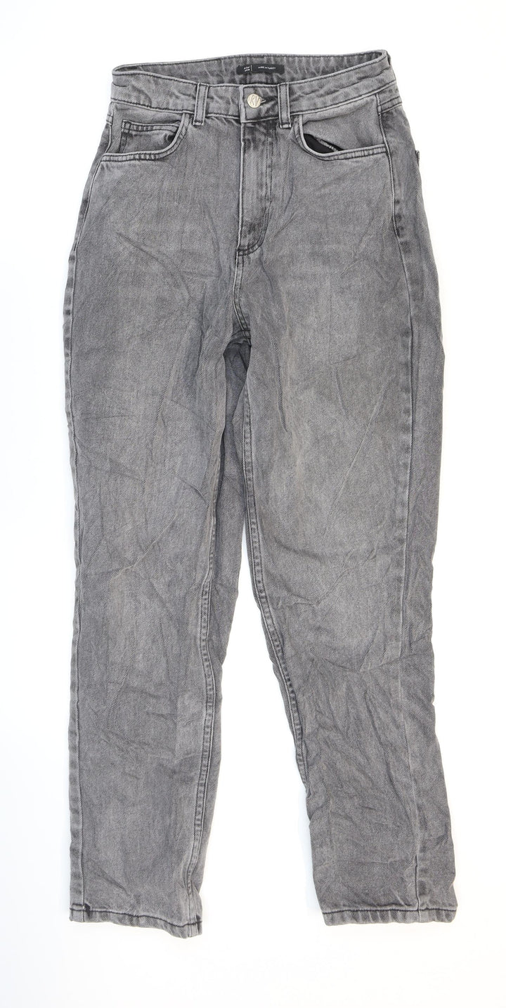 Reclaimed Vintage Mens Blue Cotton Straight Jeans Size 26 L27 in Regular Zip