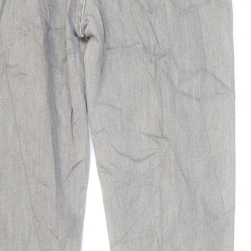 Superfine Mens Grey Cotton Skinny Jeans Size 27 L28 in Regular Zip