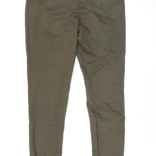 Denim & Co. Womens Green Cotton Skinny Jeans Size 8 L27 in Regular Zip