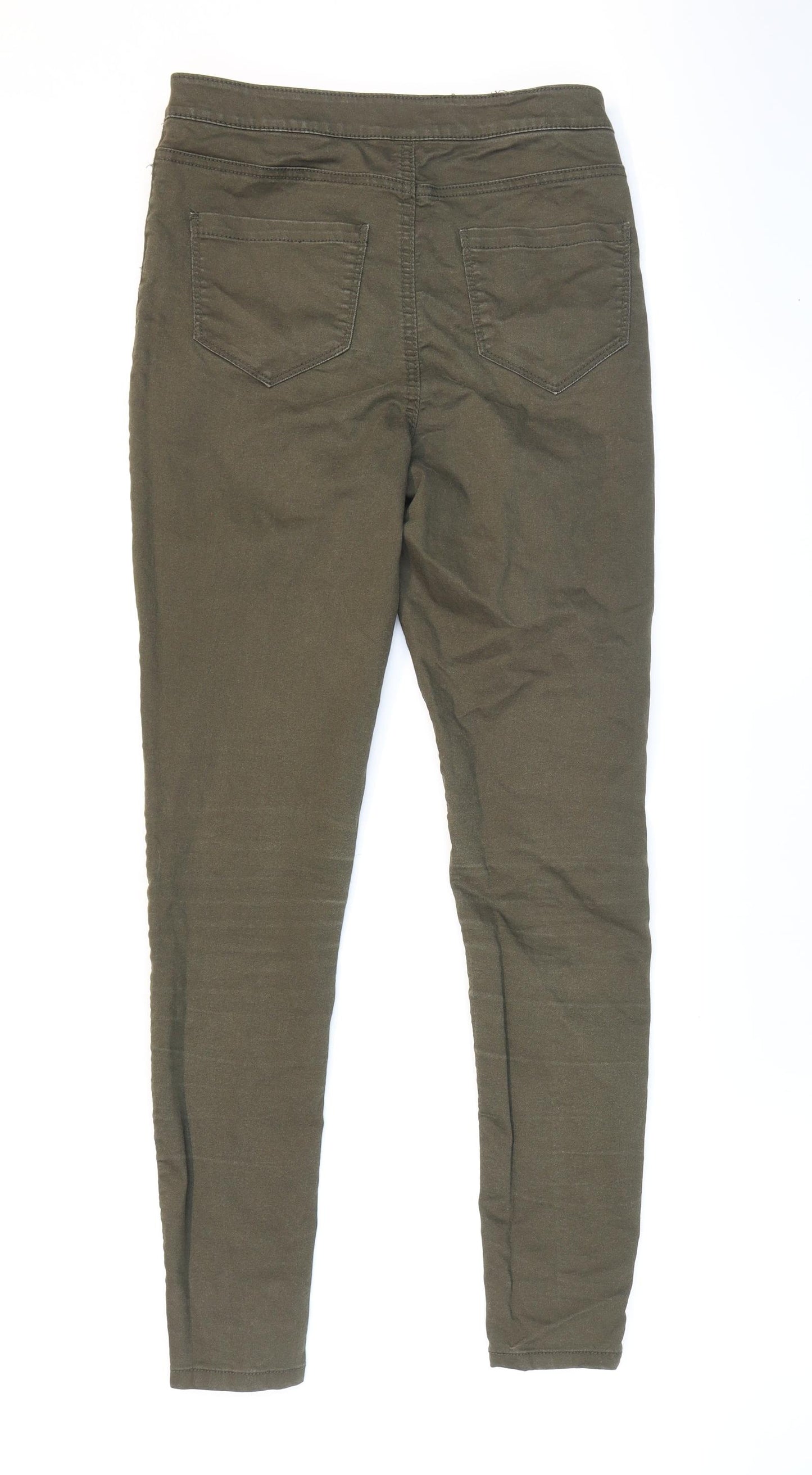 Denim & Co. Womens Green Cotton Skinny Jeans Size 8 L27 in Regular Zip