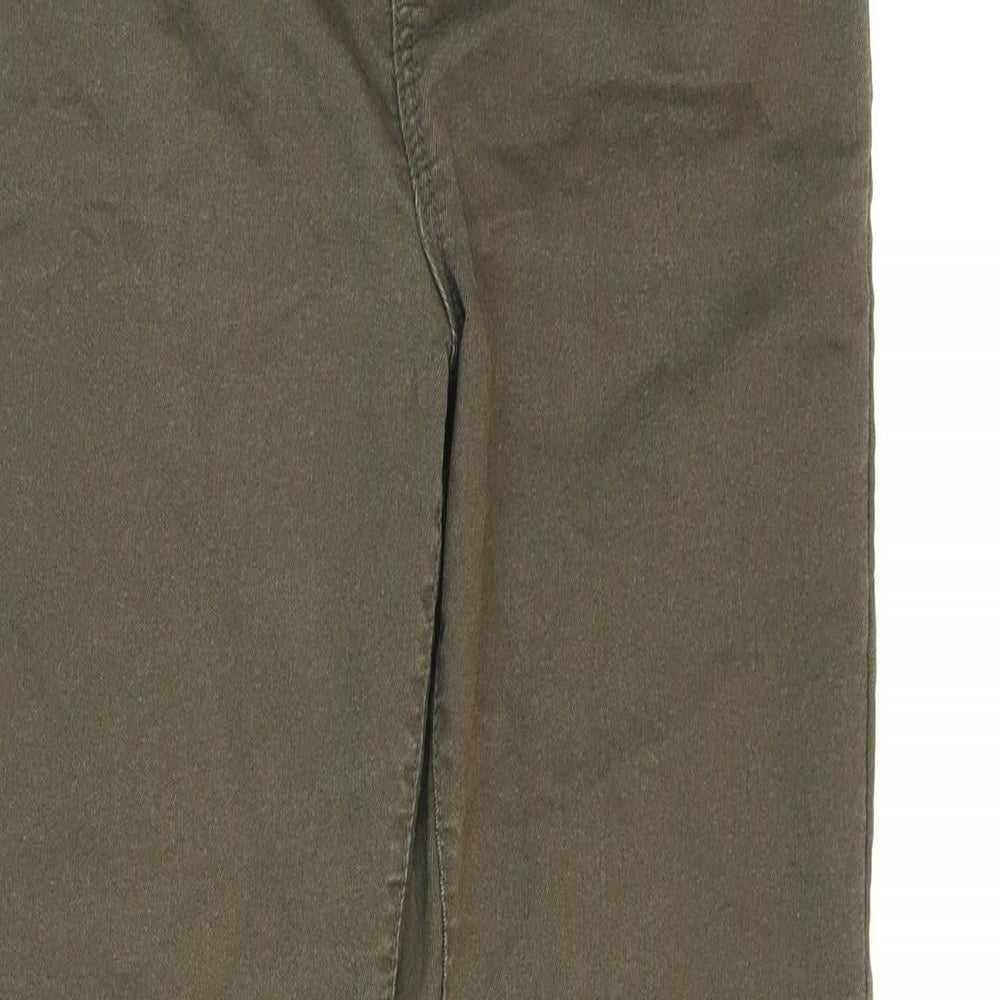 Denim & Co. Womens Green Cotton Skinny Jeans Size 8 L27 in Regular Zip