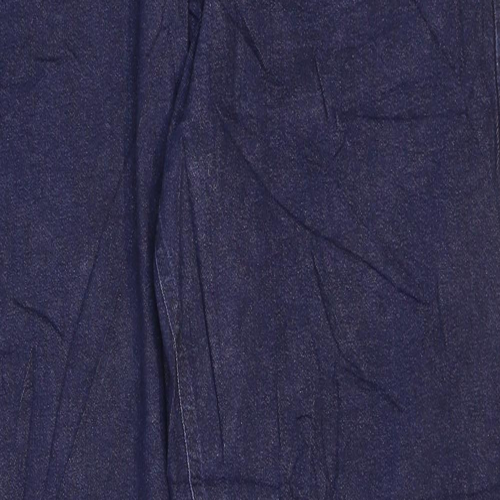 Atlas Mens Blue Cotton Straight Jeans Size 38 L33 in Regular Zip