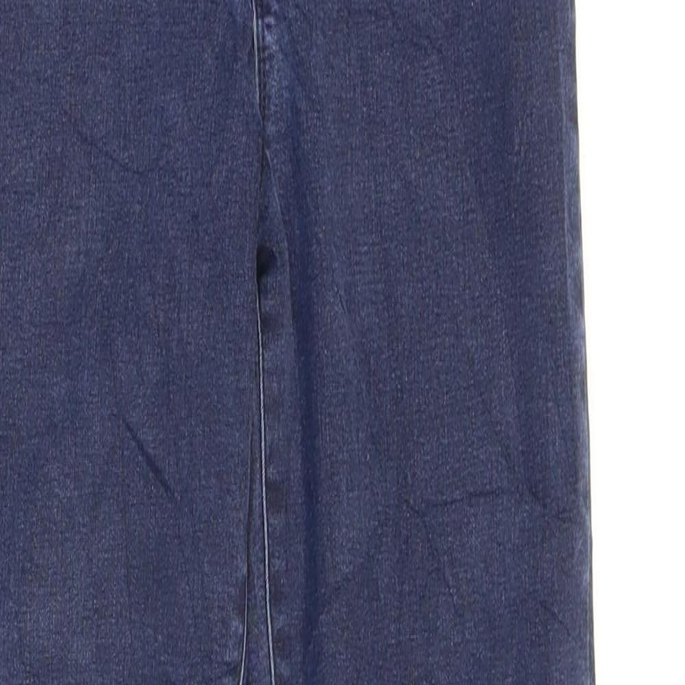 Marks and Spencer Womens Blue Cotton Jegging Jeans Size 8 L25 in Regular Zip