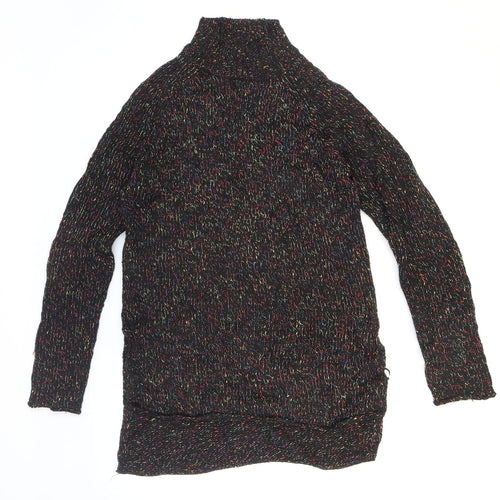 FB Sister Womens Multicoloured Roll Neck Polyacrylate Fibre Pullover Jumper Size 8