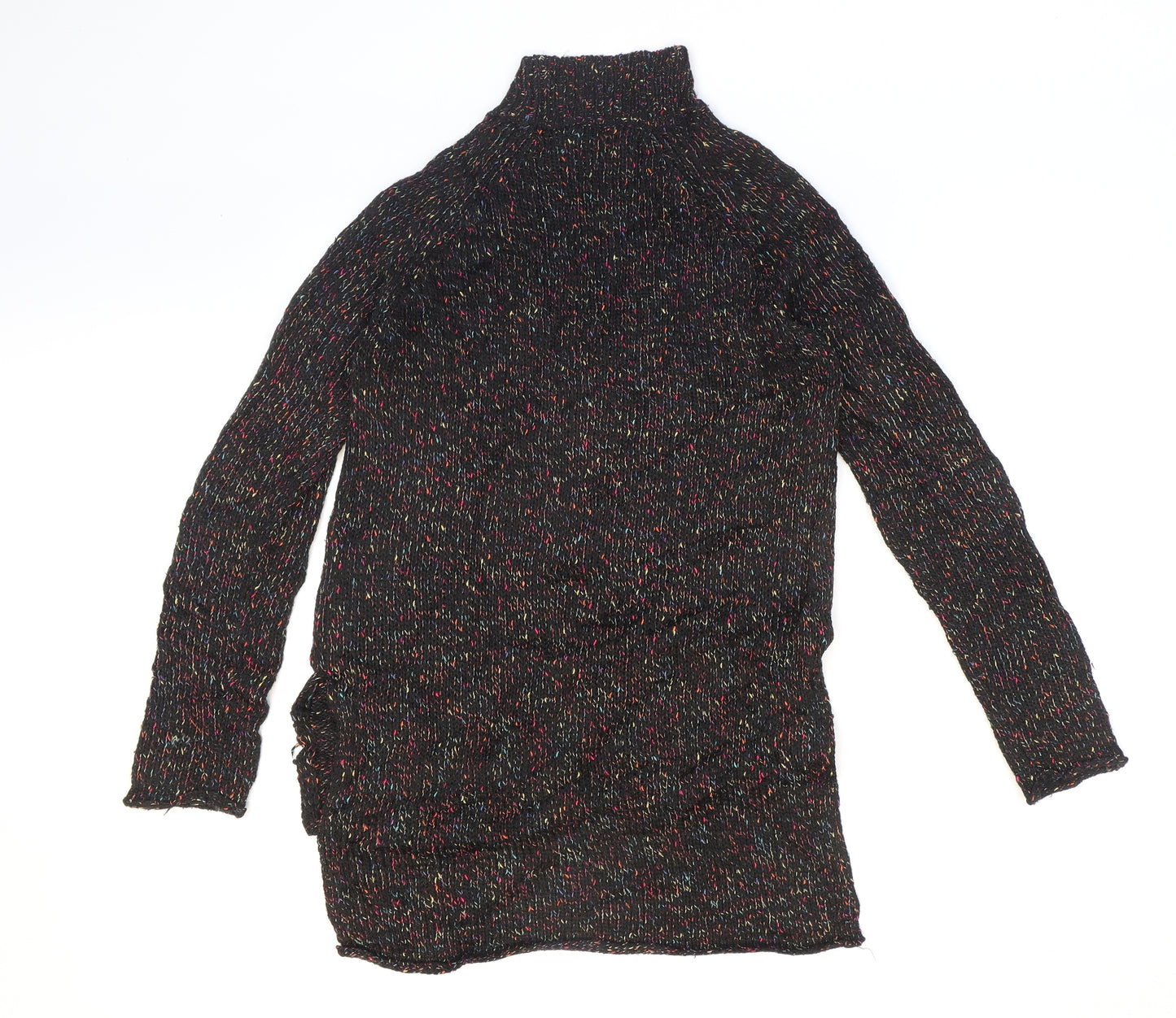 FB Sister Womens Multicoloured Roll Neck Polyacrylate Fibre Pullover Jumper Size 8