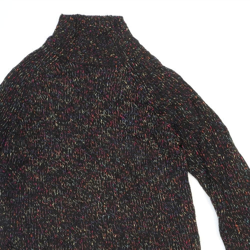 FB Sister Womens Multicoloured Roll Neck Polyacrylate Fibre Pullover Jumper Size 8