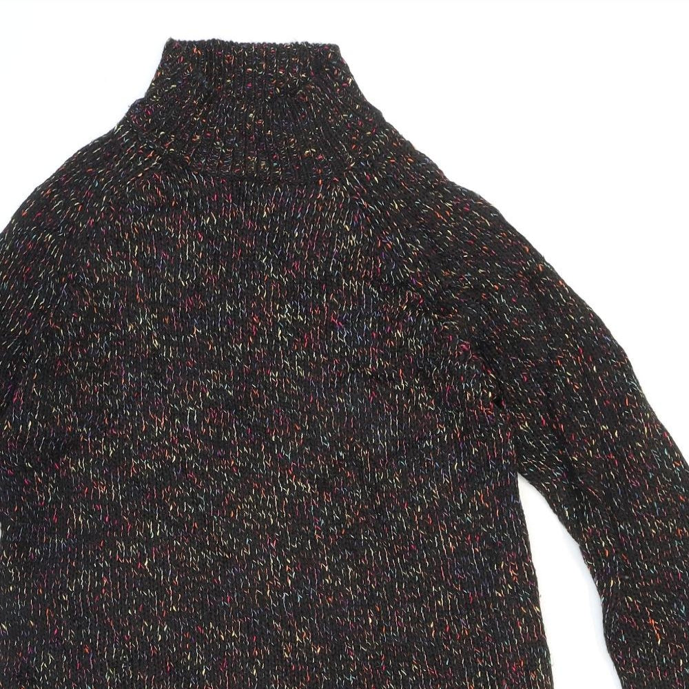 FB Sister Womens Multicoloured Roll Neck Polyacrylate Fibre Pullover Jumper Size 8