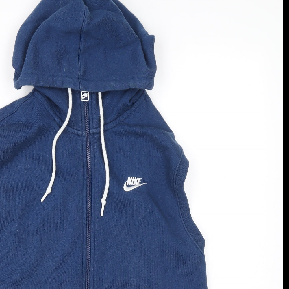 Nike Mens Blue Polyester Full Zip Sweatshirt Size L - Nike