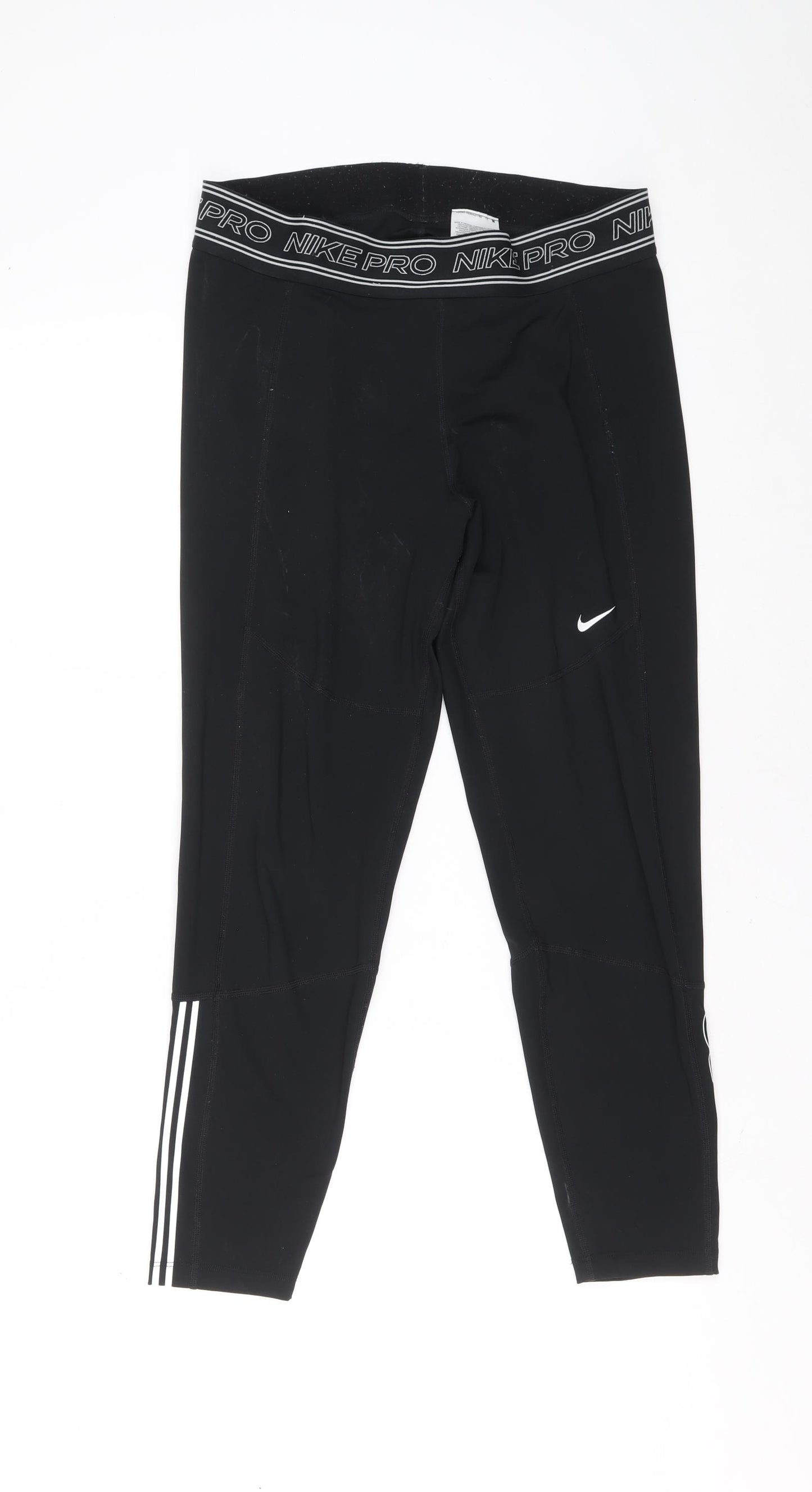 Nike Womens Beige Polyester Cropped Leggings Size XL L25 in - Nike pro