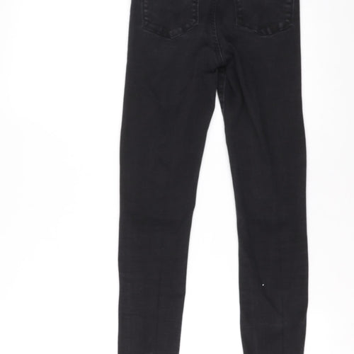 Primark Womens Black Cotton Skinny Jeans Size 10 L28 in Regular Zip