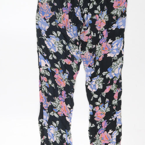 Select Womens Multicoloured Floral Polyester Harem Trousers Size 8 L28 in Regular